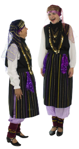 Turks kostuum gebruikt voor demonstratiegroep grad na more